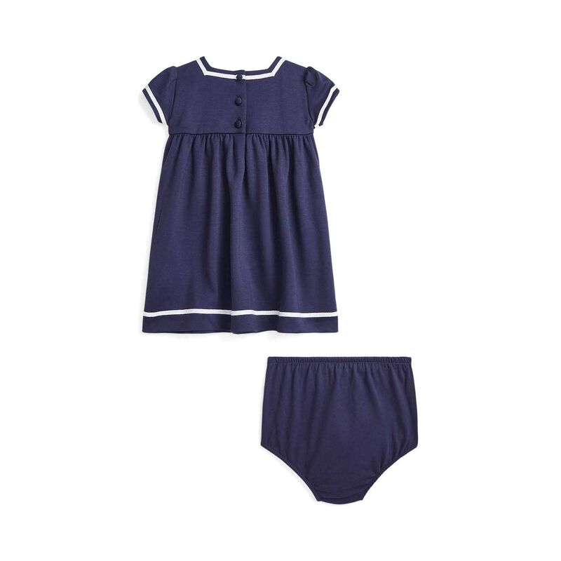 Ralph Lauren Striped Stretch Ponte Dress & Bloomer image number 1